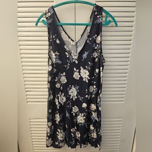 Maurices Navy Blue Floral Dress - XL